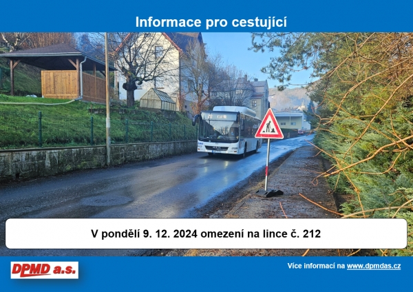 Omezení MAD Děčín 9. 12. 2024