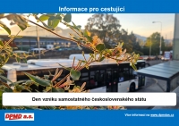 Provoz MAD Děčín dne 28. 10. 2025 – státní svátek