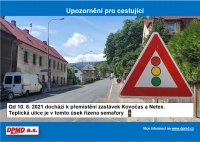 Omezení v zastávkách Kovočas a Netex